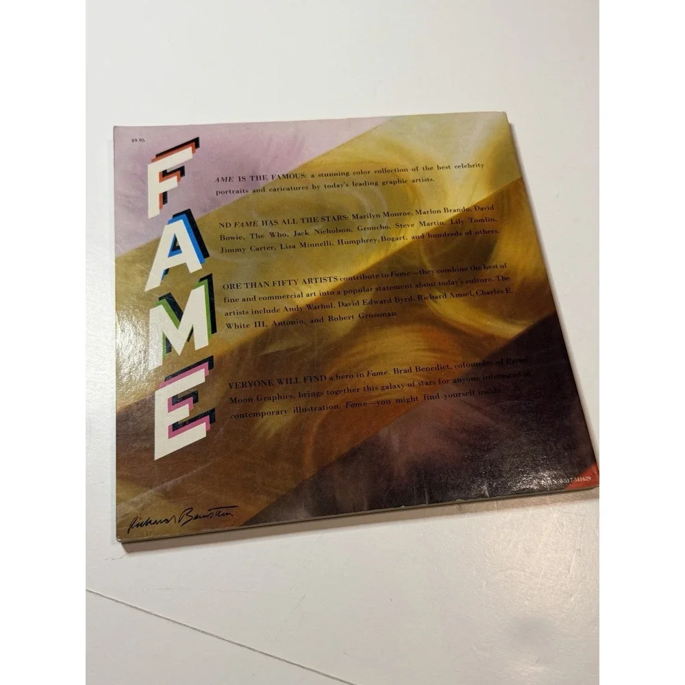 FAME Brad Benedict 1980 New Wave Pop Art Book Andy Warhol David Bowie Paintings